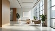 © Phirakhup - Modern office interior with natural light, plants, and elegant furniture design.