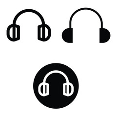 Canvas Print - earphone icon simple