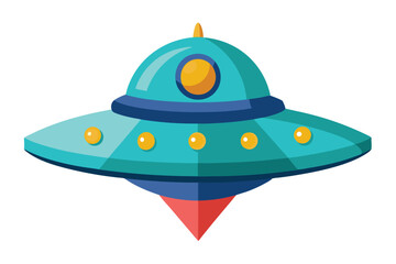 UFO vector illustration isolated on a white background