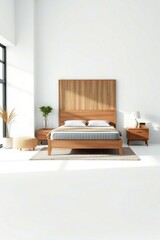 Wall Mural - bedroom interior with bed