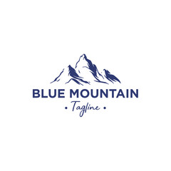 Blue mountain vector logo