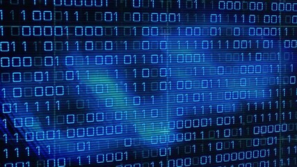 Wall Mural - animation of data processing over brain icon on black background
