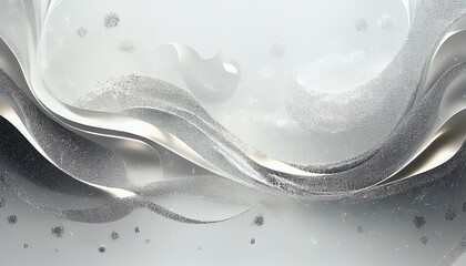 Wall Mural - abstract white background with silver dust