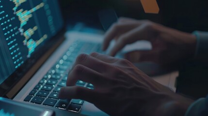 Programmer Working on Laptop