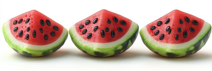 Wall Mural - Three Slices of Watermelon