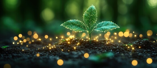 Poster - A tiny sprout bursting with potential, symbolizing growth and new beginnings.