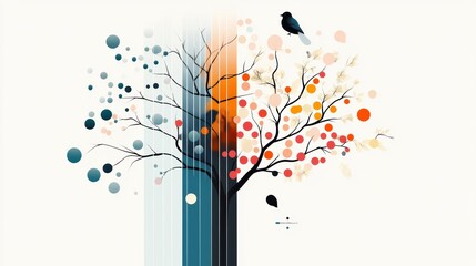 Wall Mural - a scatter plot displaying data points on a grid, revealing correlations and relationships.