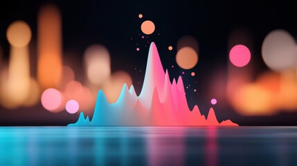 Wall Mural - A visualization of data distribution using a bell curve, illustrating statistical concepts.