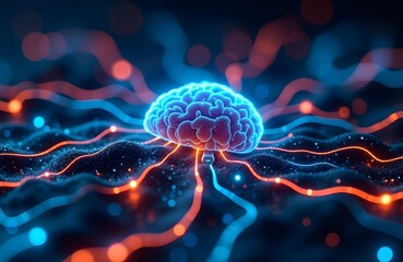 Neural network visualization in vibrant colors representing artificial intelligence