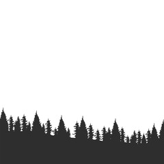 Poster - Forest Landscape Silhouette