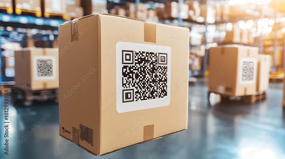 Automatic logistics management showcasing smart packaging integrated ...
