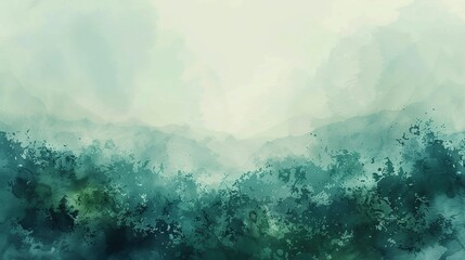 Poster - Watercolor Mountain Landscape