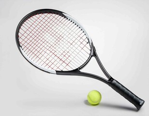 Tennis racket isolated on white background, Tennis racket sports equipment on white With work path.