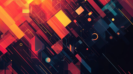 Canvas Print - ultra futurist tech abstract background. generative ai