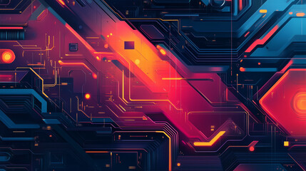 Canvas Print - ultra futurist tech abstract background. generative ai