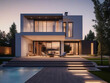 © alexey - Modern luxury villa exterior with big swimming pool