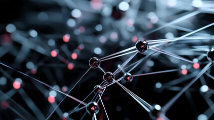 Wall Mural - connected professionals abstract network illustrates business contacts corporate relationships strat