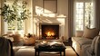 © Tam5 - Cozy Living Room with Warm Fireplace Ambiance