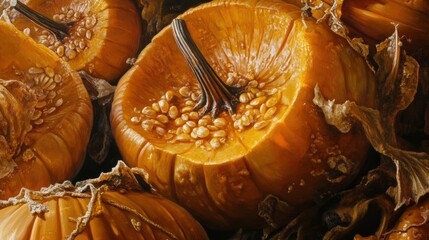 Close-up of pumpkins