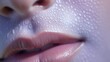 © Prapan - Close-up view of modern cosmetics, elegant young woman's face with nanotechnology cream.