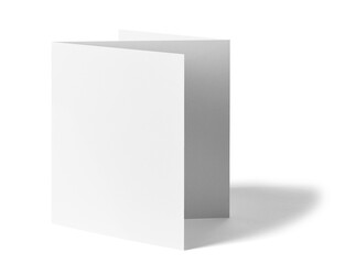 Canvas Print - folded leaflet white blank paper template book