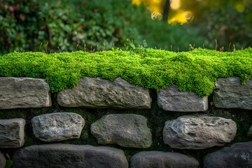 Moss on stone wall