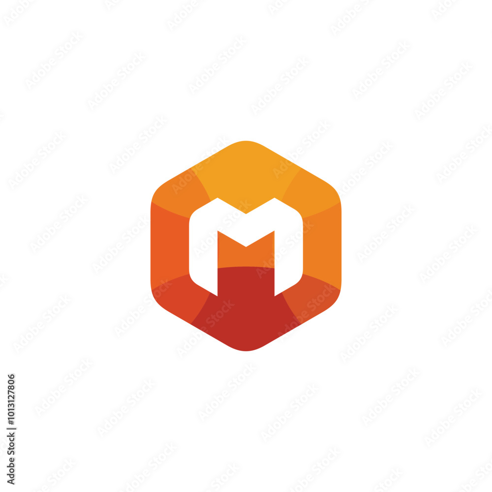 Hexagon Letter M Logo design vector template Stock Vector | Adobe Stock
