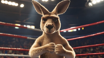 Kangaroo Boxer Ready for a Match