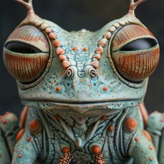 Wall Mural - Close-Up of a Detailed Frog Sculpture