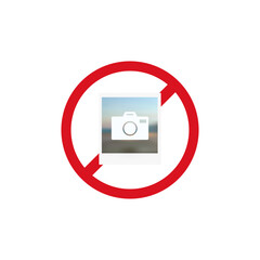 Canvas Print - Ban camera con. Forbidden icon sign. Restricted symbol of photo.