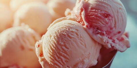 Sticker - Three scoops of ice cream in cup