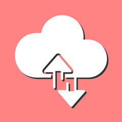 Wall Mural - Cloud Computing Vector Icon