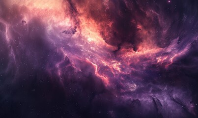 Wall Mural - galactic nebula vista, 4k hyperrealistic photo