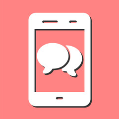 Sticker - Double Message Bubble Vector Icon