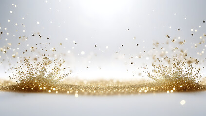 glittering dust particles creating magical effect white background perfect holiday designs