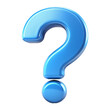 © hm - A question mark 3d icon cartoon style isolated on a transparent background