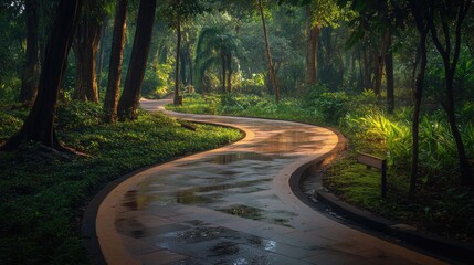 Sticker - Forest Path Lush Green