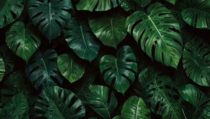 Tropical leaf background.