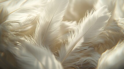 soft feathers in warm light