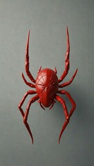 Wall Mural - Red spider 3D minimalist design