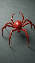 Wall Mural - Red spider 3D minimalist design