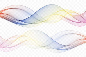 Wall Mural - Transparent abstract wavy element. Flow of transparent lines,design element.