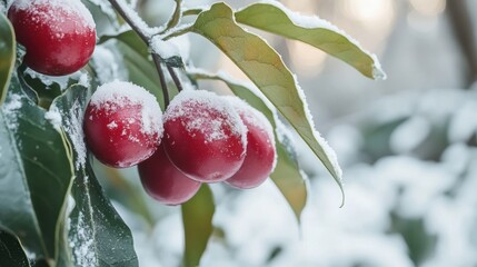 Wall Mural - Winter Berries.