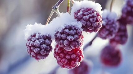 Poster - Snow-Covered Berries.