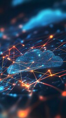 Wall Mural - abstract digital cloud representation