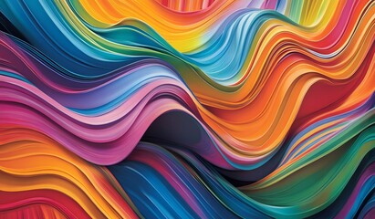 Vibrant abstract color waves