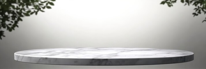 Sticker - Gray Marble Table on Empty Background