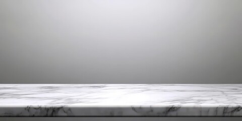 Sticker - Gray Marble Table on Empty Background