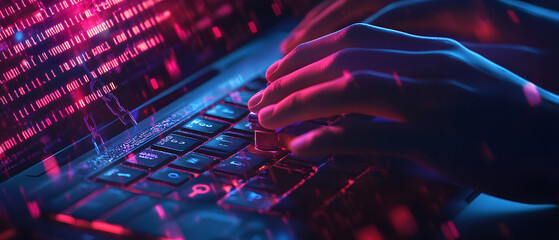 Cyber Security Expert Professional Male Working Remotely Data Protection Cloud Computing Technology Network design