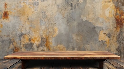 Wall Mural - Empty Wooden Table on Rustic Background